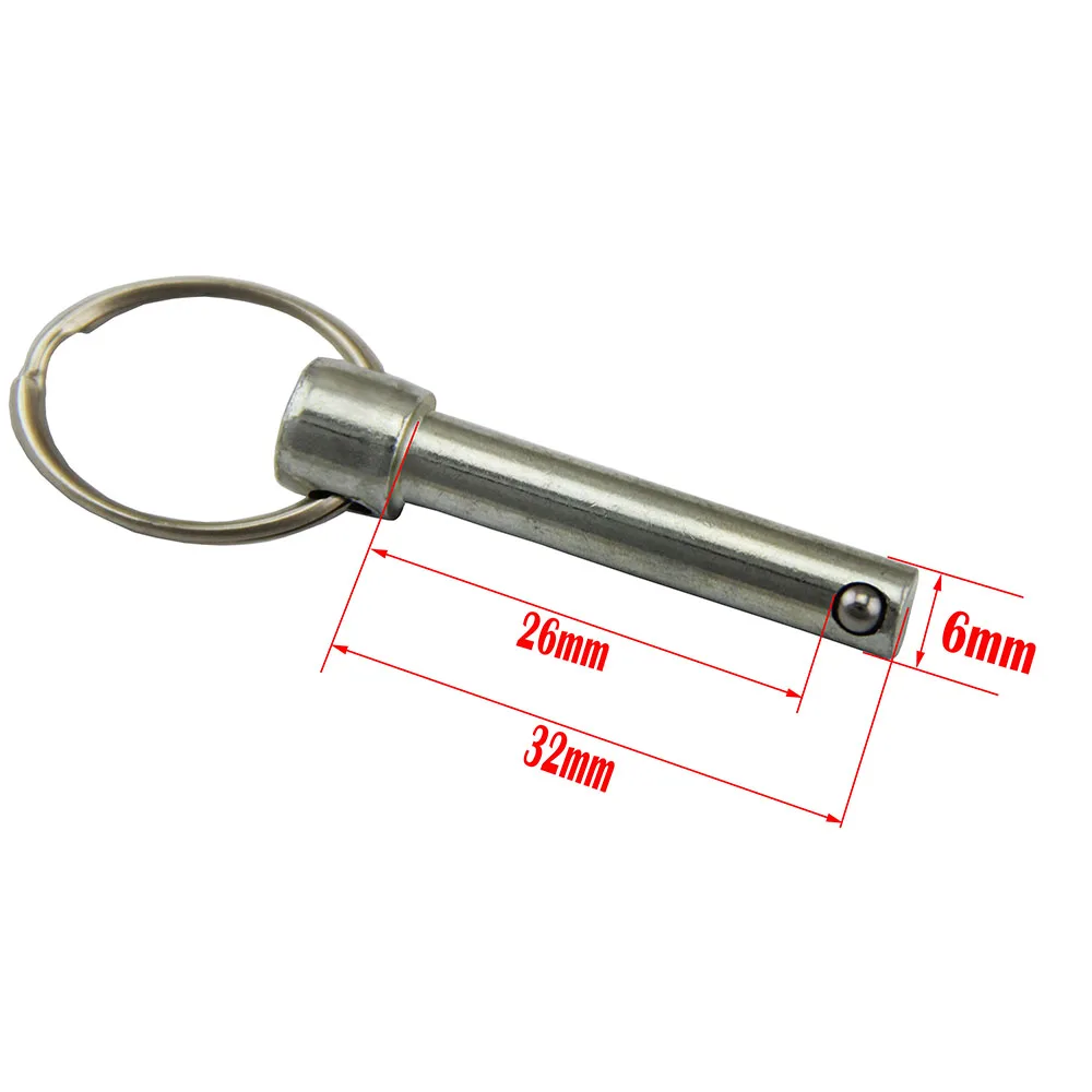 1 Piece Quick Release Push / Pull Ball Lock Pins Pin Diameter 6mm 8mm 10mm With Sprung Ball End: PURPLE