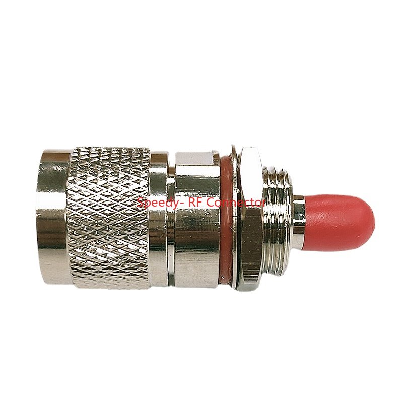Conector recto de brida de 4 orificios L16 N a SMA macho hembra L16 tipo N a brida RPSMA mamparo con tuerca de junta tórica adaptador a prueba de agua