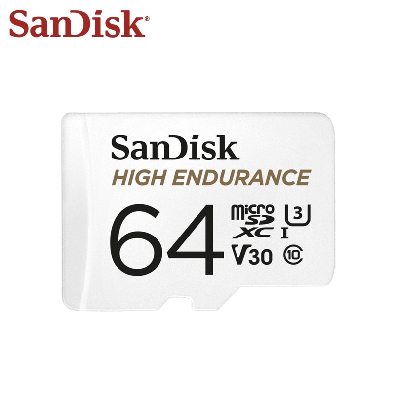 100% Original SanDisk High Endurance Memory Card Video Monitoring 64GB 32GB Class 10 U3 V30 High Speed 100M/s Micro SD Card