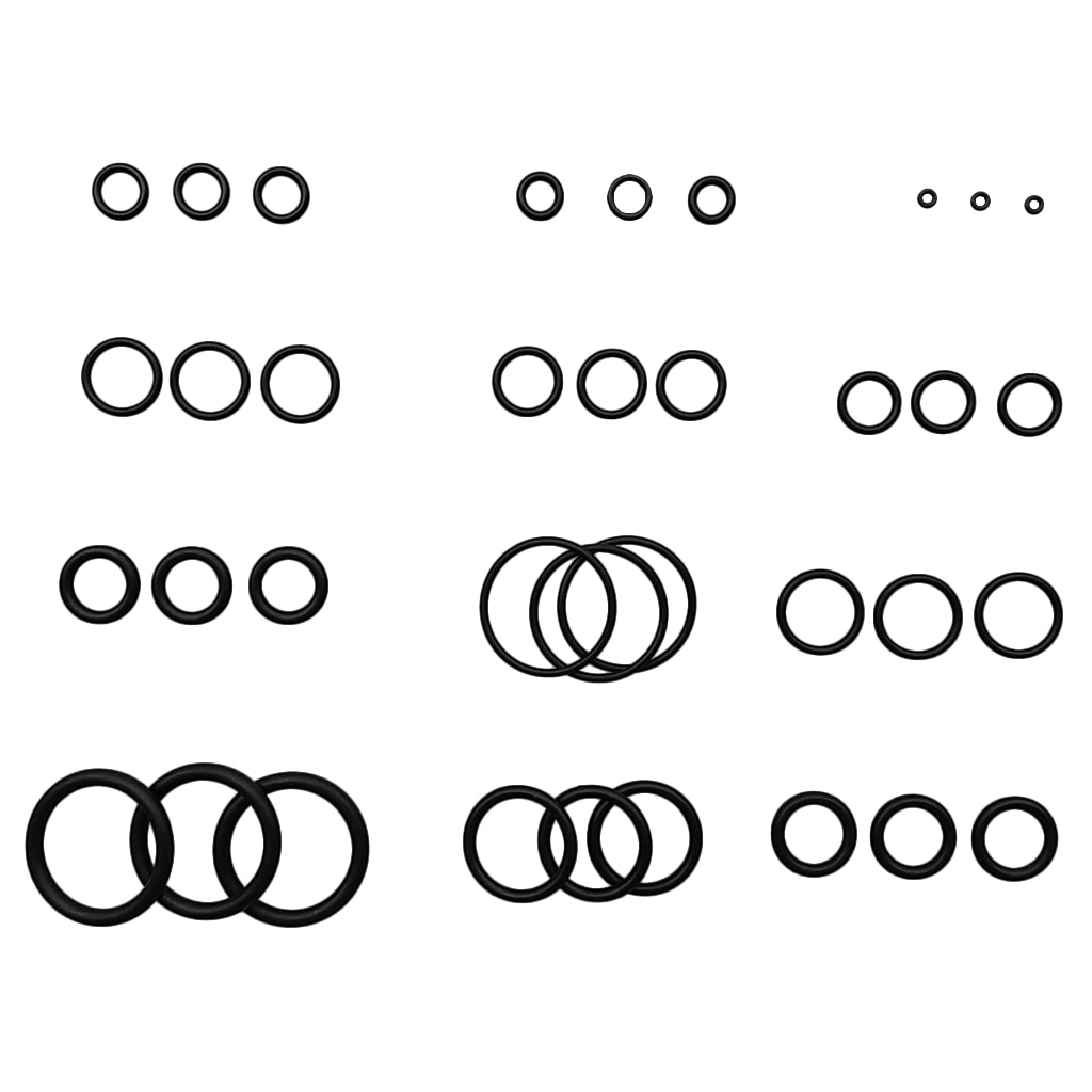 Bulk 36 dykking o ring kit, gummi o ring tetningsvasker reservedeler for dykketank, slange bcd utstyr dykking o ringer