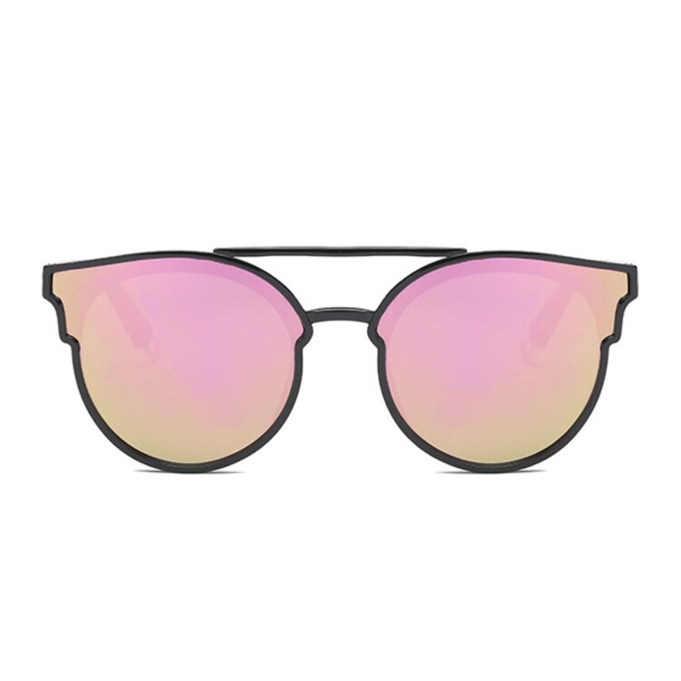 Cat eye solbriller kvinder mærke retro solbriller kvinder dame briller oculos de sol feminino lunette soleil: Sort lyserød