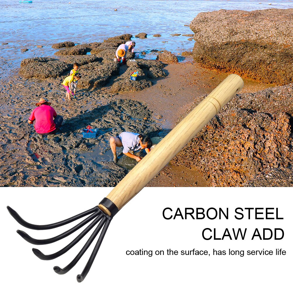 Hand Tool Cultivating Plant 5 Claws For Soil Leaves Garden Rake Transplanting Lightweight Digging Portable Small Yards Lawns