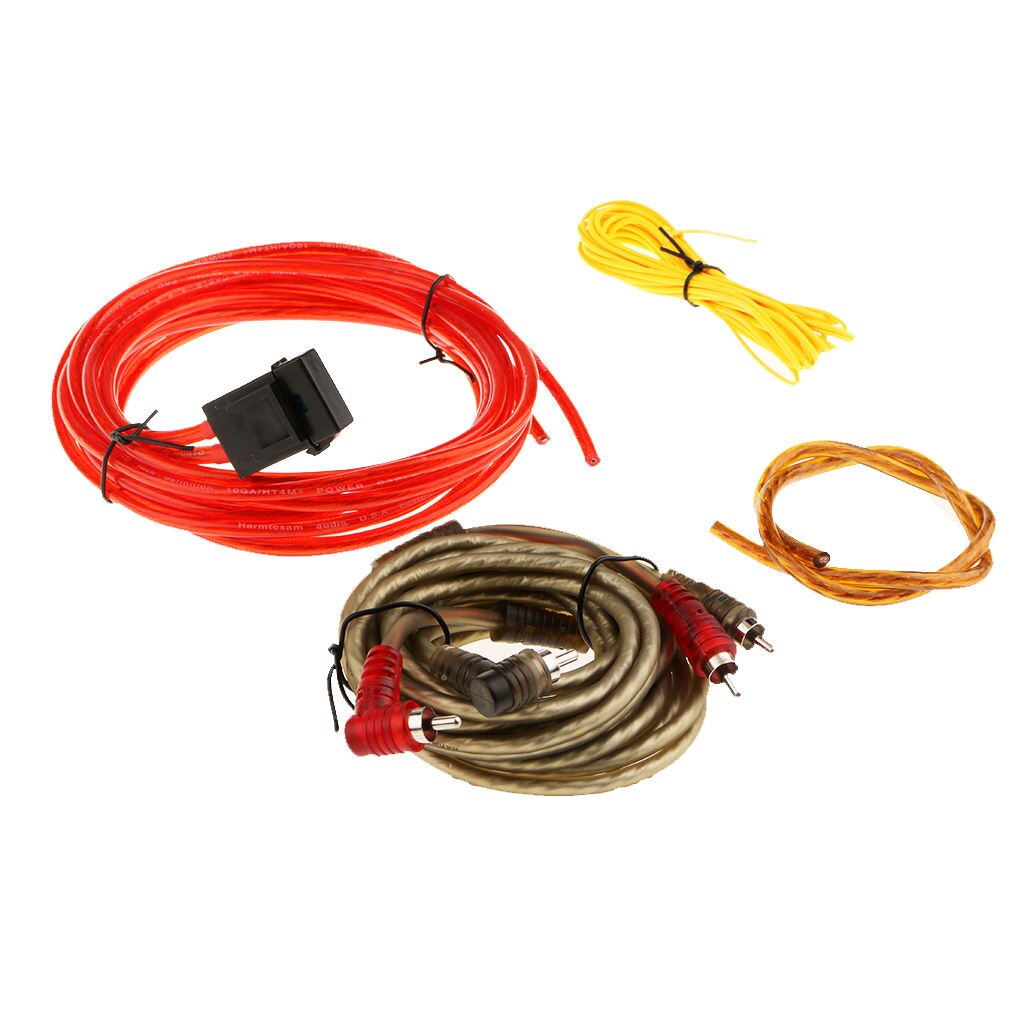 Car Subwoofer Sub Amplifier AMP RCA Wiring Kit Power Cable 126