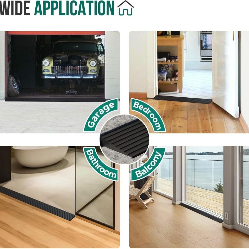 1M Deuropening Drempel Oprit PVC zelfklevende Rubberen Oprit Slijtvast Gestreept Duurzaam trap Anti Slip Tape