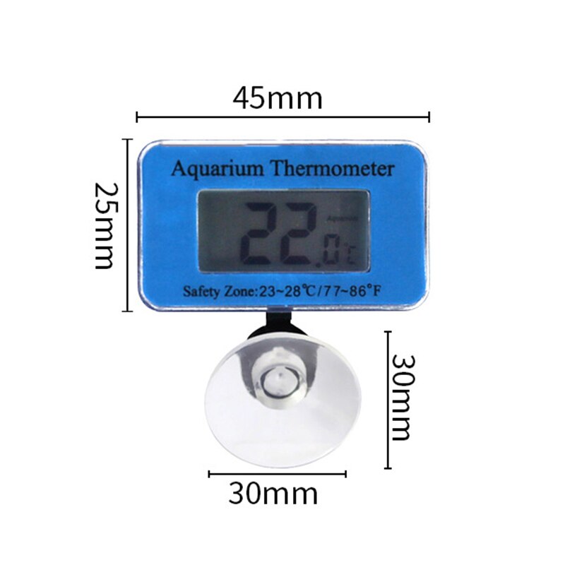 LED Digital Aquarium Thermometer Fish Tank Water Terrarium Temperature With Suction Cup Aquarium Supplies Acuario Accesorio