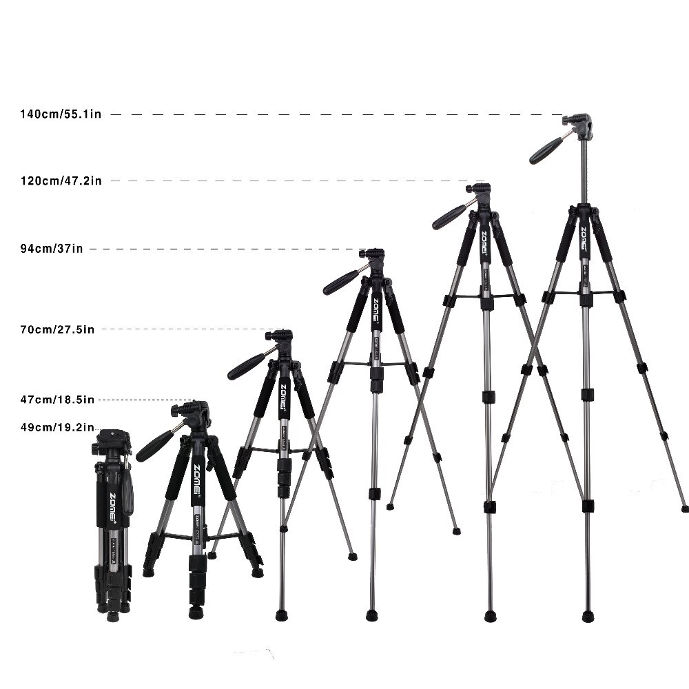 ZOMEI Q111 Aluminium Professionelle tragbar Reisen Aluminium Kamera Stativ &Ampere; Pfanne Kopf für SLR DSLR Digitalkamera