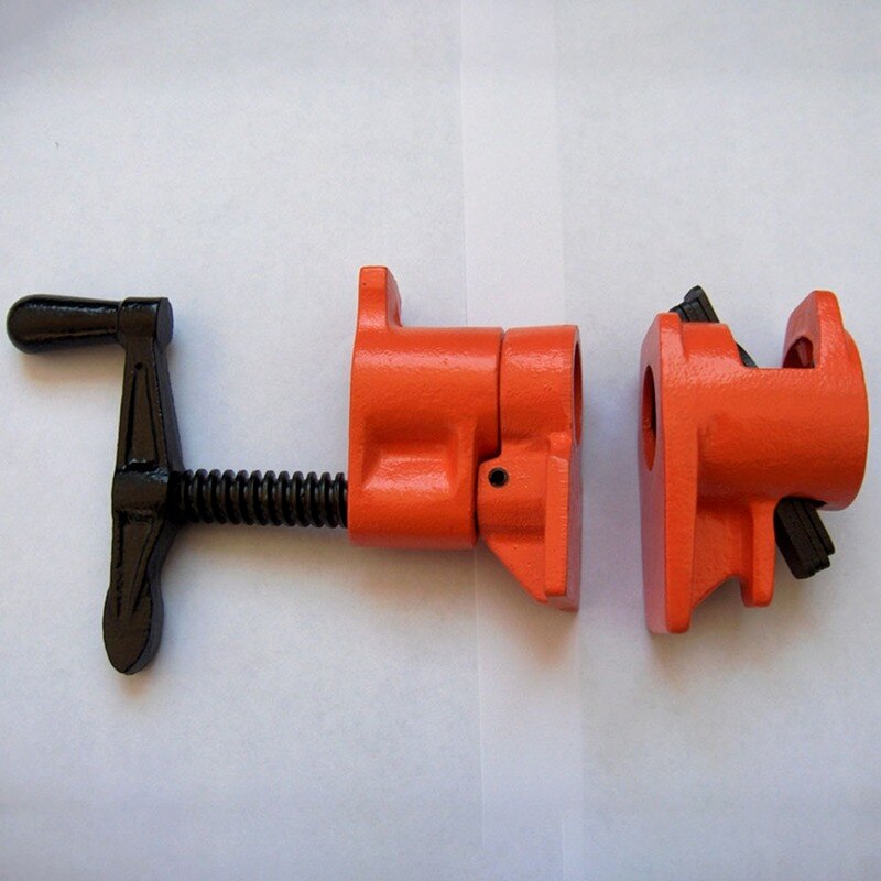 3/4 Inch Heavy Duty Pipe Clamp for Woodworking Wood Gluing Pipe Clamp Steel Cast Iron Pipe Clamp Fixture Carpenter Hand Tool