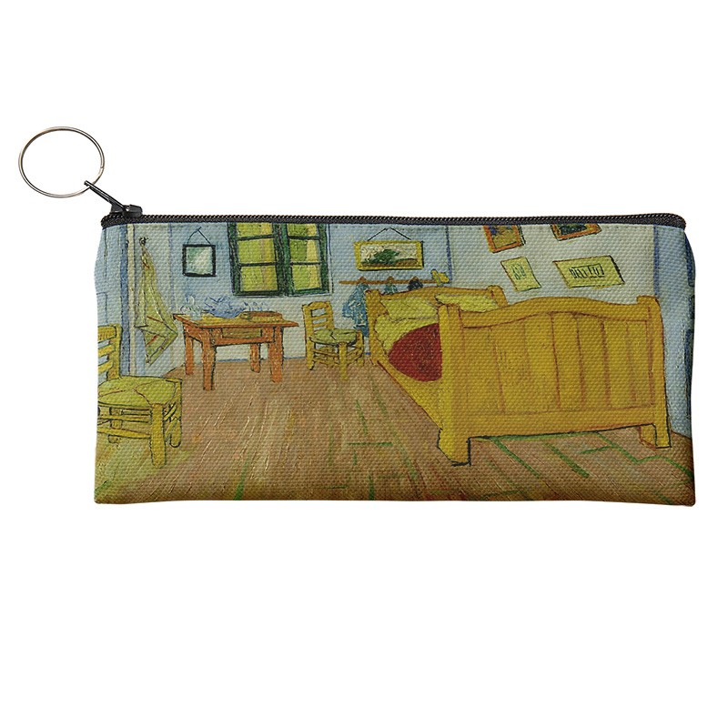 Lieferwagen Gogh Ölgemälde Geldbörse Mini retro Tägliche Lagerung Tasche Tragbaren Brieftasche Lippenstift Schlüssel Bleistift fallen Frauen Leinwand machen-hoch tasche: Stil4