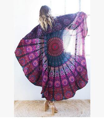 150*150 cm dunne stijl Ronde Strandlaken badhanddoek mat strand zonnebrandcrème sjaal: purple kong que
