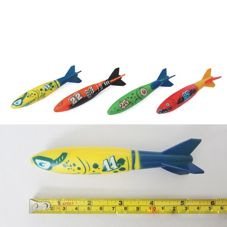 4 Stks/set Outdoor Zwembad Gooi Leveren Lancering Zweefvliegtuig Speelgoed Torpedo Model Ouder-kind Interactie Zomer Spelen Water Dive speelgoed
