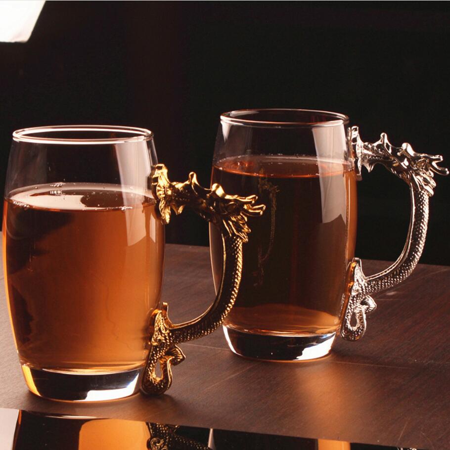 Metal tap water green tea cup watercup wine goblet .