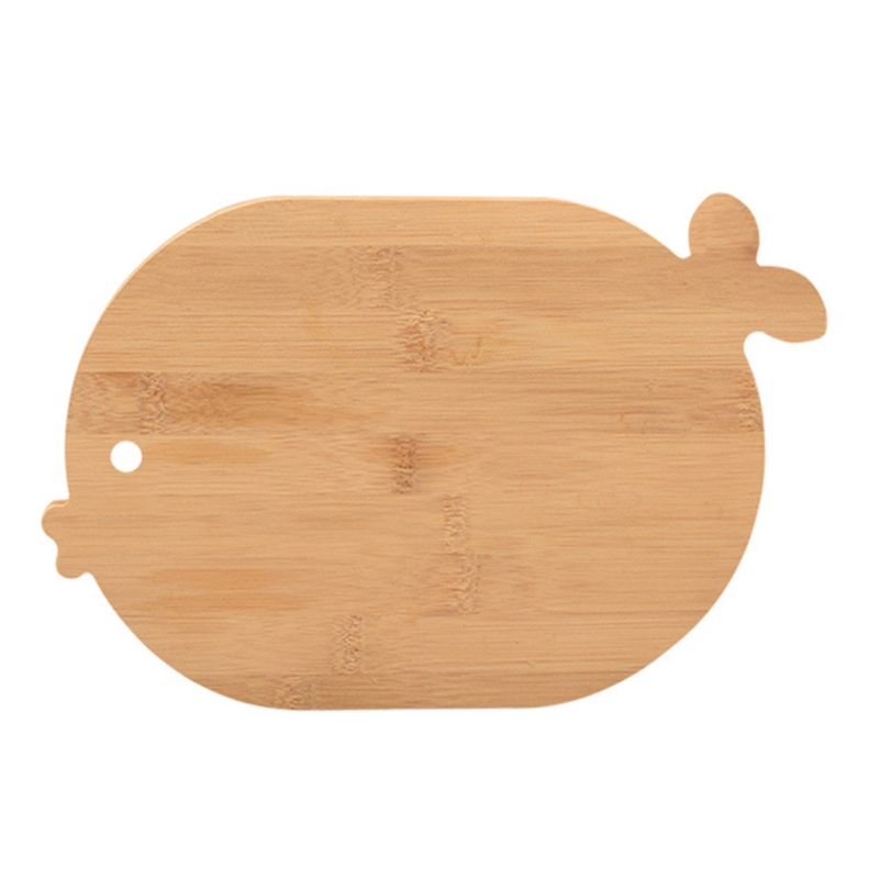 Wood Cutting Board for Baby Food Bamboo Chopping Board Block Pizza Sushi Bread Fruit Tray Kitchen Tools: Small fish