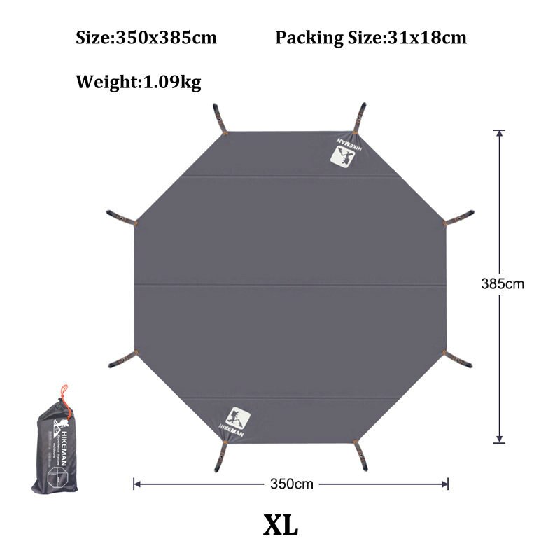 Camping Tent Tarp 210D Waterproof Ground Sheet Mat Multifunction Square,Hexagon,Octagon Picnic Mattress Car Awning Canopy: Octagon