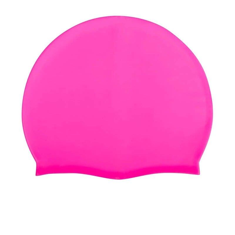 Badekappe, Silikon, wasserdicht, für Männer, Frauen, Erwachsene, freundlicher, langes Haar, Poolkappen, Tauchen, Schwimmausrügestochen, elastische Kappen: Rosa