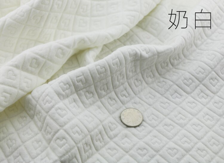 Three layers of warmth Cotton Knitted Laminated Fabric non-fluorescent for thicker jackets: White