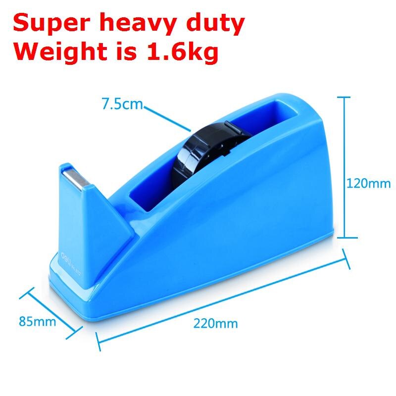 1 St Super Zware Tape Dispenser 85X220X120mm Plakband Breedte Minder Dan 24mm Gebruiksvriendelijk Deli 812