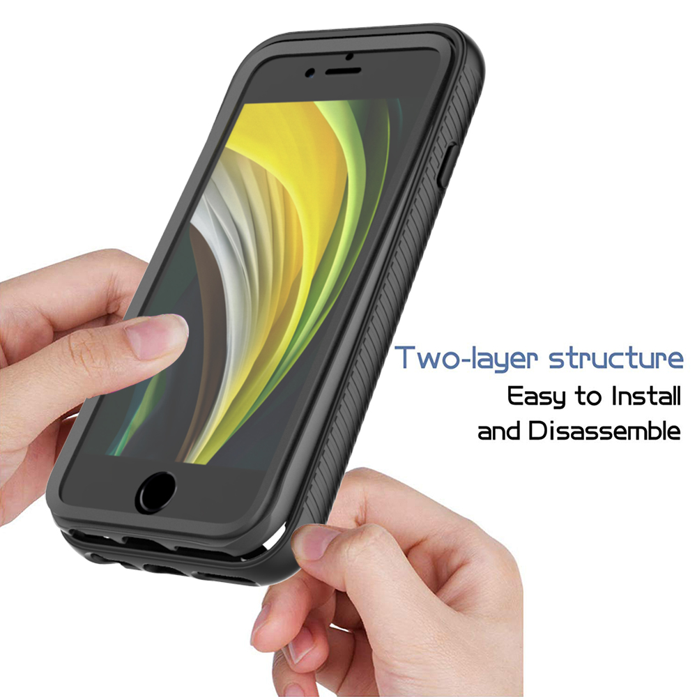 Fit Iphone 6 6S Schokbestendig Clear Case Ingebouwde Screenprotector Full Body Robuuste Verdediger Cover Voor Iphone 7/8 Se2 Se3 Hoesjes