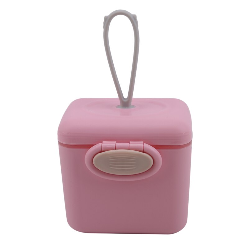 Baby Milk Powder Container With Spoon Portable Infant Formula Dispenser Food Storage Box With Scoop Airtight Baby Food Storage: Pink