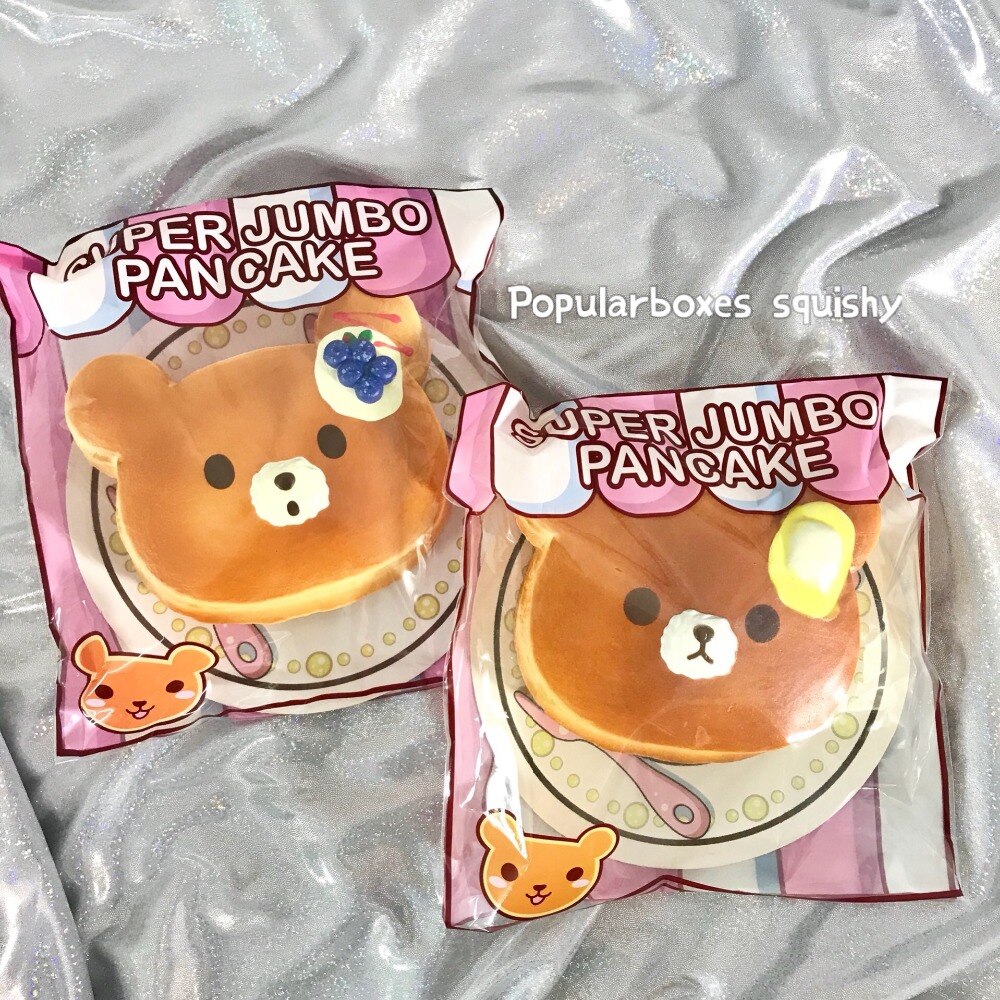 Punimaru jumbo bear head pancake squishy Slow Rising Toy