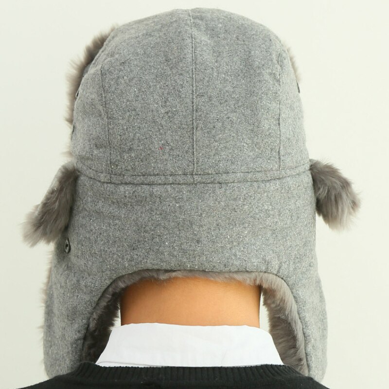 Bomber Hat Russian Cap Thick Warm Men Women Winter Hat Ear Flap Ski Snow Trapper Cap Men Russian Ushanka Fur Hats for Men