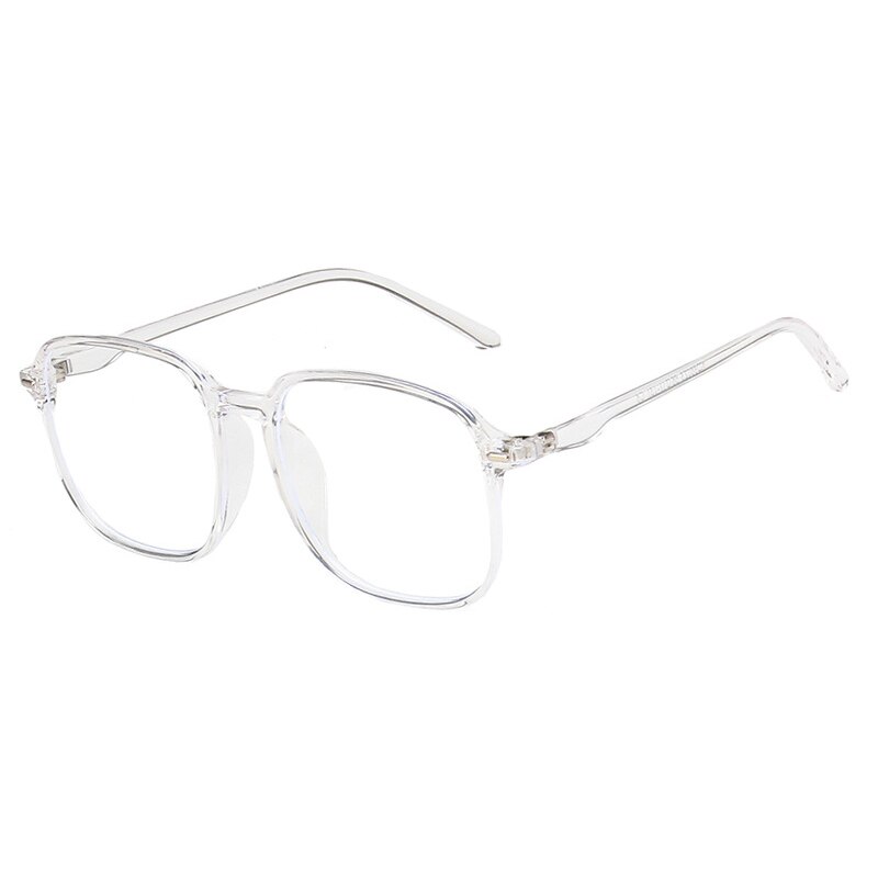 Firkantede anti-blåt lys blokerende briller ramme mænd og kvinder computerspil beskyttelsesbriller briller optisk brille ramme: Gennemsigtig