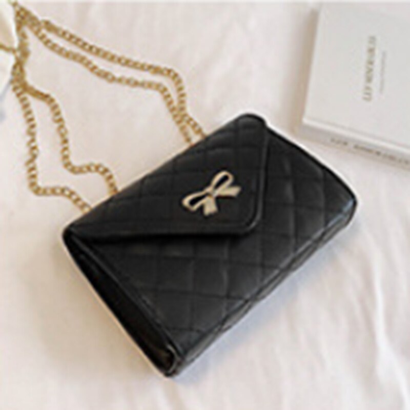 Women Lingge peach heart lock chain square PU Shoulder bag Crossbody Hand Bag Heart Messenger Chain handbag yellow: Black