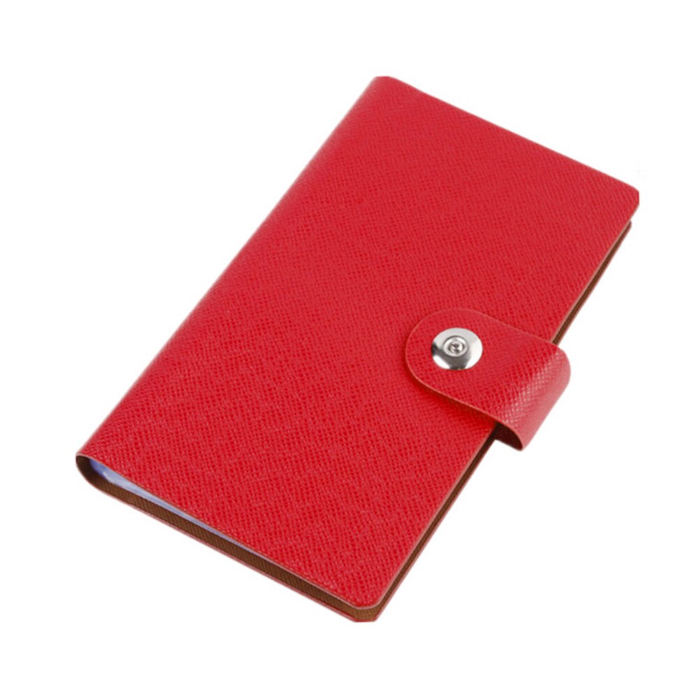5 farver visitkort bøger kortholdere med magnetisk lukning til organisering af kort journal visitkort arrangør navnekort: Rød