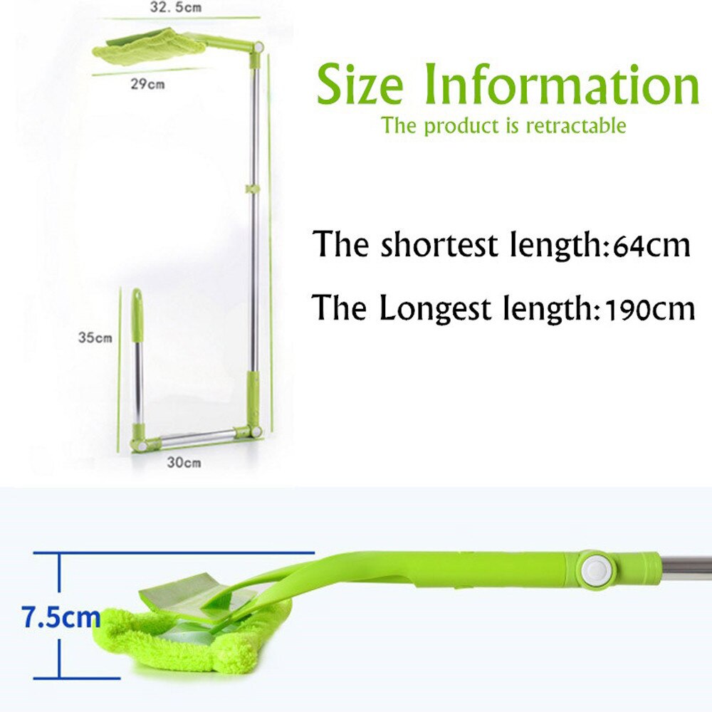 Telescopic Foldable Handle Cleaning Glass Sponge Mop Cleaner Window Extendable