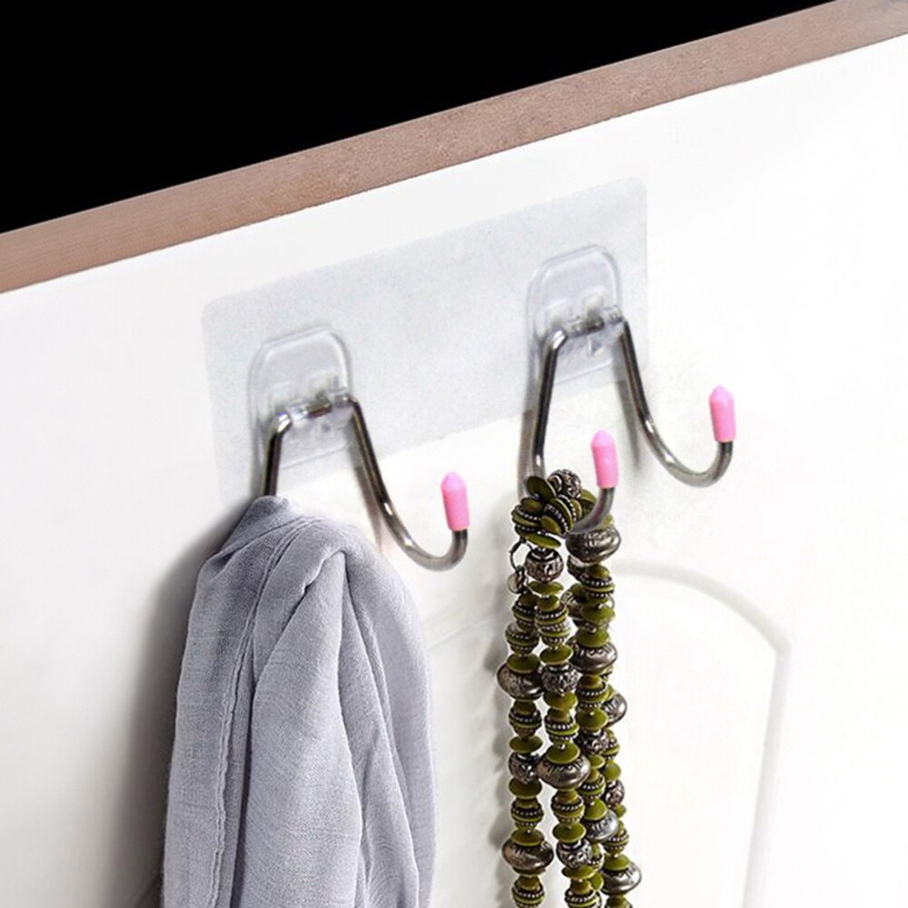 Over De Deur 5 Haken Home Badkamer Organisator Rac Kleding Jas Hoed Handdoek Hanger Housekeeping Organisatoren Haken Up Iron Metalen 2