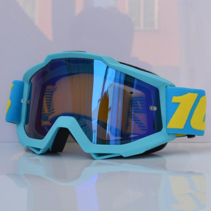 Motocross Goggles MX MTB Glasses Off Road Dirt Bike Motorcycle Helmets Goggles Ski Sport Glasses Mountain Bike Goggles 1001: Sky blue