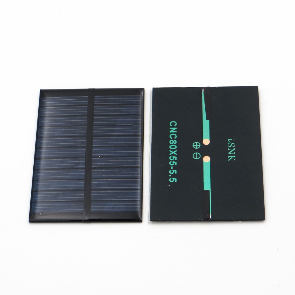 Mini solcelle legetøj 5.5v 100ma 0.55 watt solpanel standard epoxy polykrystallinsk silicium gør-det-selv batteri opladningsmodul