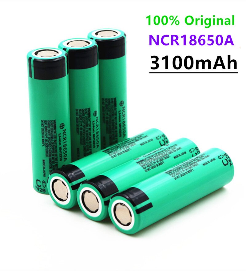 1-10PCS 100% Original 18650 battery NCR18650A 3.7v 3100mah Lithium Rechargeable Battery For Flashlight batteries