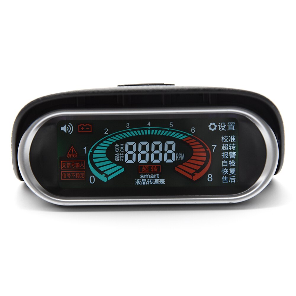 Bil lcd turteller digital motor turtallsmåler bil lastebil turtall timeteller 50-9999 rpm 12/24v med brukerveiledning