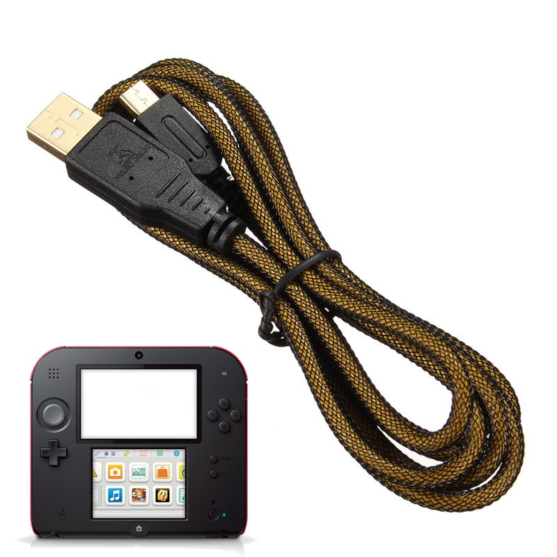 1.5 M Gold Plating Poort USB Opladen Power Kabel Voor Nintendo DSi DSiXL DSiLL Voor 3DS/XL/LL NDSI/NDSILL