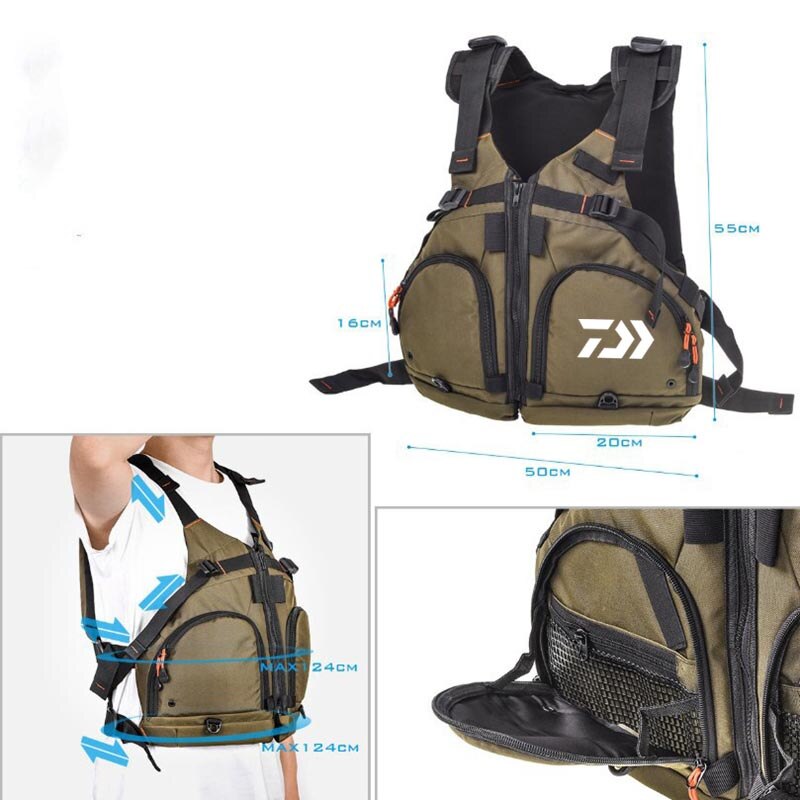 Gilet da pesca DAIWA giubbotto di salvataggio professionale per Kayak da esterno sicurezza galleggiante ultraleggero galleggiamento salvataggio alla deriva gilet traspirante