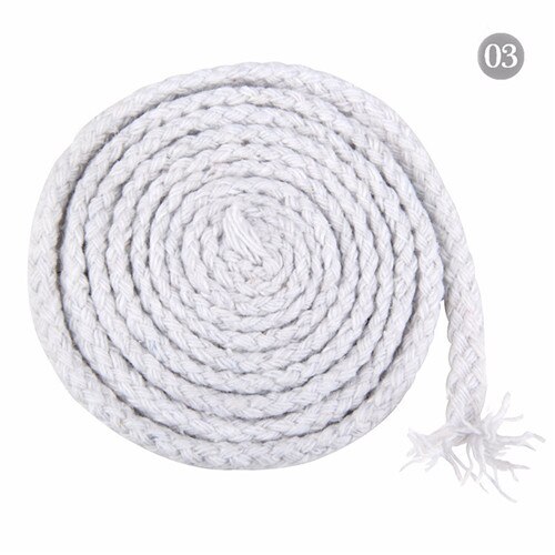 Corde torsadée écologique en coton, fil haute ténacité, pour bricolage, textile, artisanat , décoration de la maison, 4 5mm: Blanc 4 mètres 