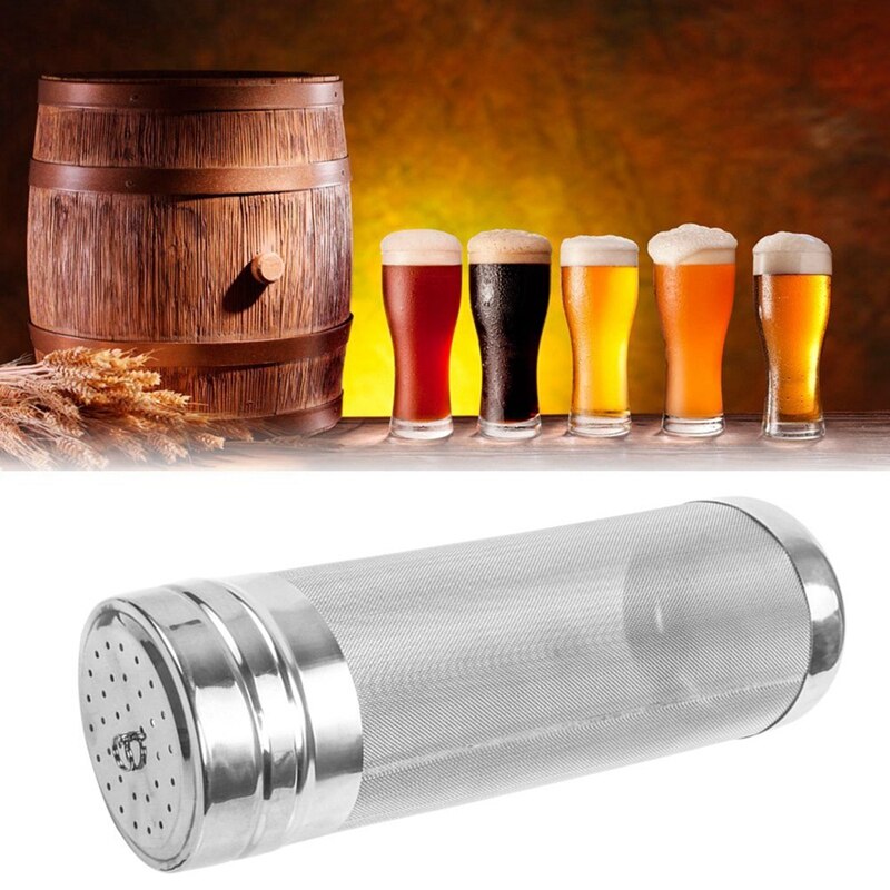 Filtre en maille pour fût de bière en acier inoxydable, 7x18cm, trémie, filtre araignée, pour brassage à domicile