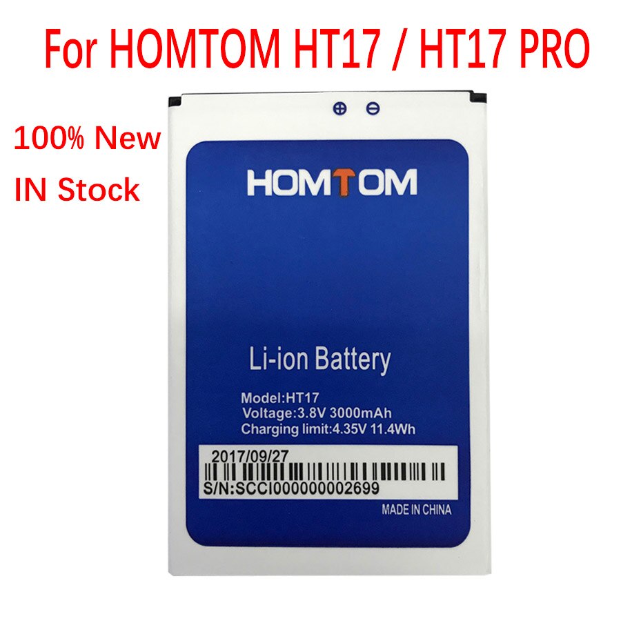 3000mAh Battery For HOMTOM HT17 / HT17 PRO Moble Phone+Tracking Number