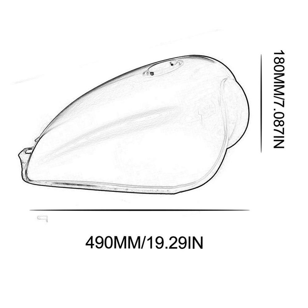 Réservoir de carburant de moto universel rétro Durable pratique et pratique en métal GN125 réservoir de carburant de moto
