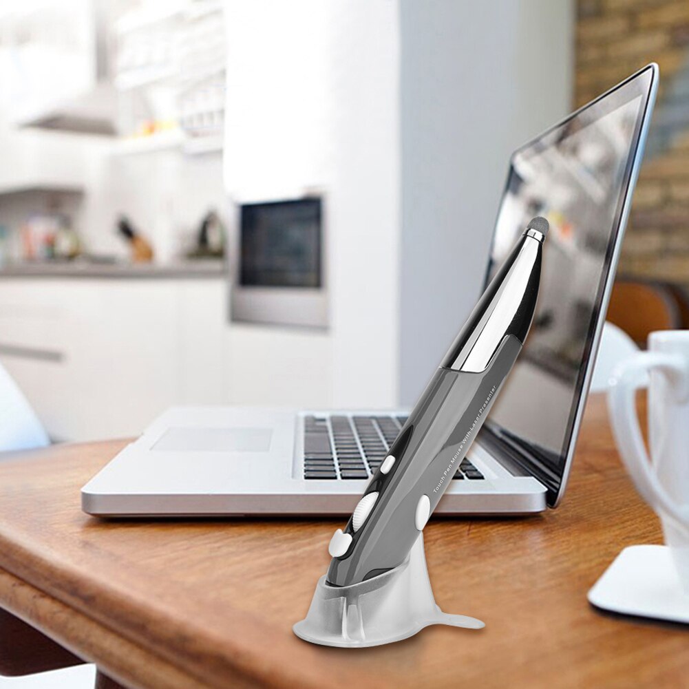 PR-06 3 in 1 Stylus Pen RF 2.4GHz Wireless Mouse Pen Presenter PPT Clicker Vertical Pen Shape Computer Stylus Battery Mouse