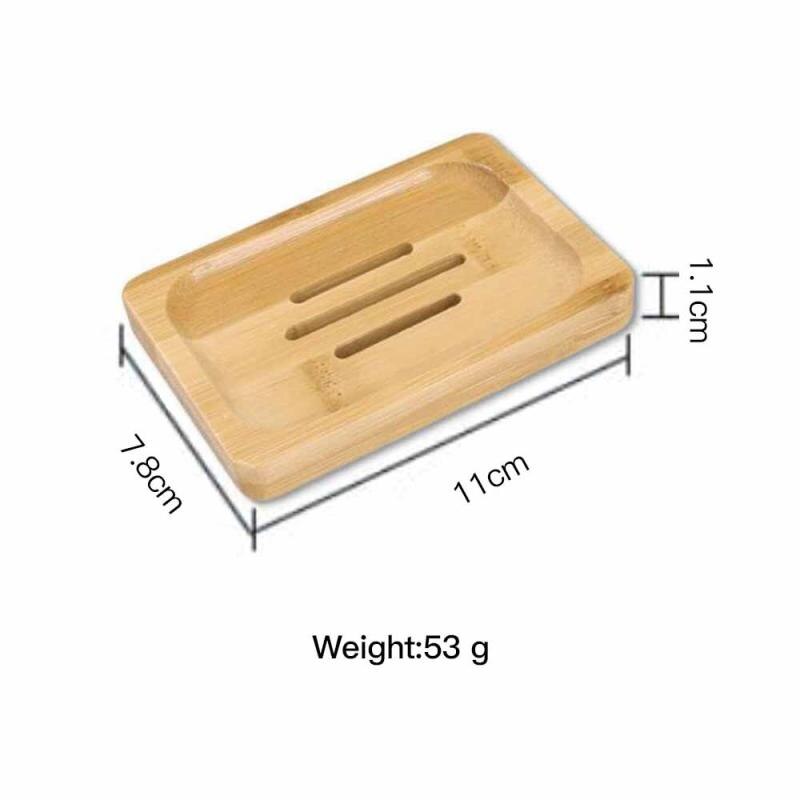 1pc Eco-friendly Natural Bamboo Wood Soap Tray Bathroom Shower Soap Tray Dish Storage Stand Soap Holder Bathroom Products