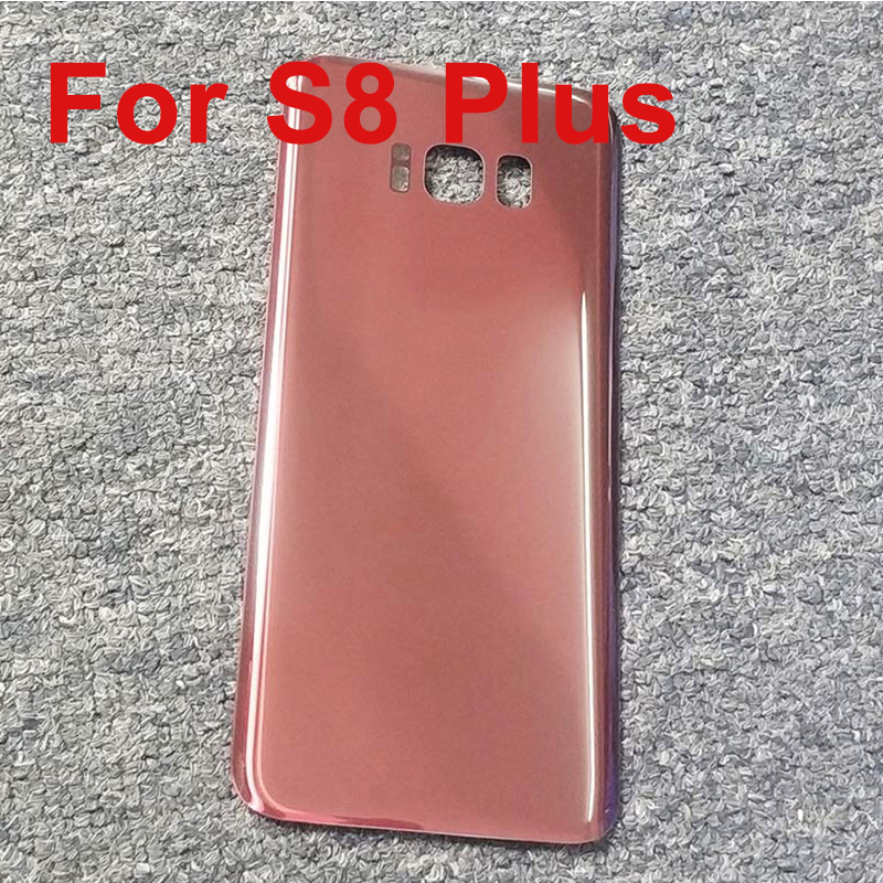 For Samsung Galaxy S8 plus Back Cover 3D Glass Battery Case for Samsung S8 S8+ Housing Cover Replacement + Adhesive Sticker: PURPLE
