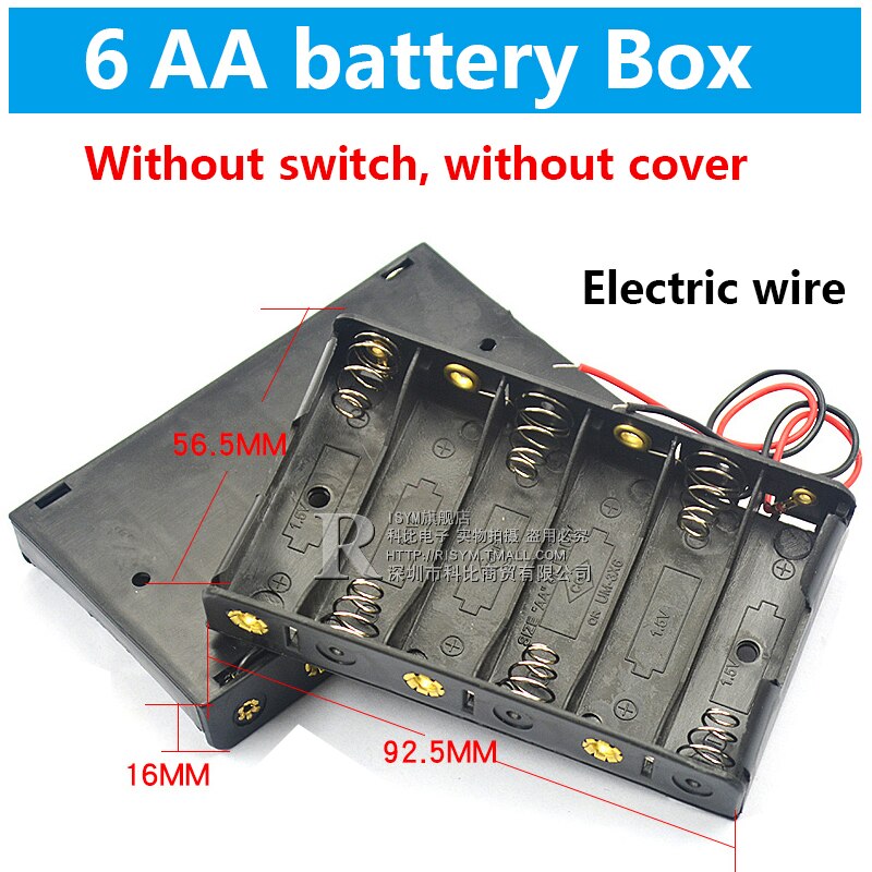 AA Battery Storage Box AA batteries Packs Case DIY Battery Holders Cell Box AA Batteries Holder with Switch and Cover 1-8x: 6x battery box
