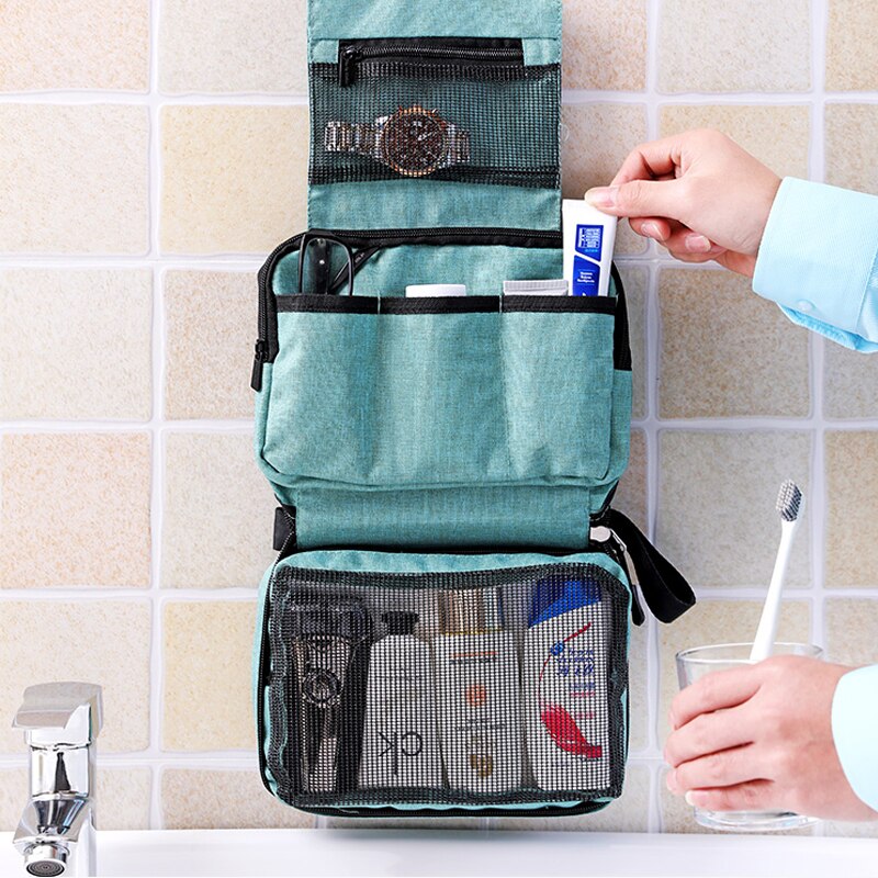 Opknoping Toilettas Opslag Grote Waterdichte Reizen Accessoires Organizer Multifunctionele Rits Make-Up Tas Persoonlijke Hygiëne Tas