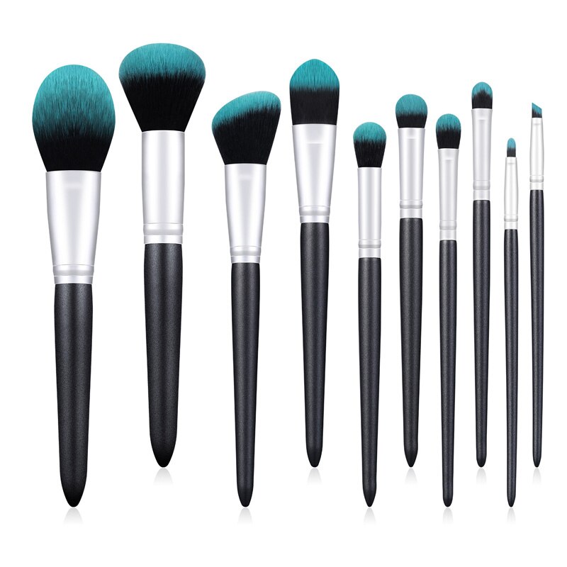 Xinyan Professionele Make-Up Kwasten Set Groene Schoonheid Gereedschap Oogschaduw Foundation Make Up Kwasten Cosmetica Set 10 Pcs: only brush