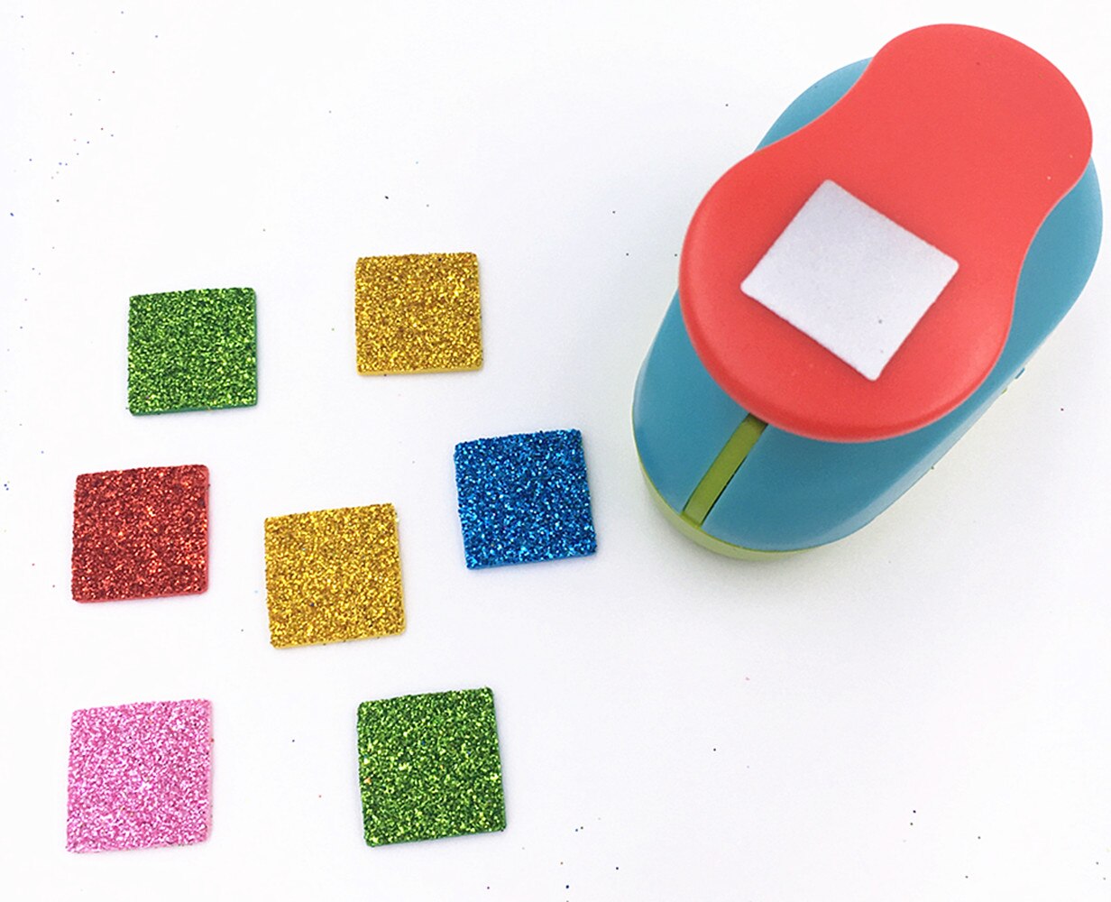 Kamei sztuka & rzemieślnictwo 3 Pakiet 1 "(kwadratowy trójkąt koło) dziurkacz ozdobny robić papieru, karty Scrapbooking grawerowanie dziecko skaleczenie DIY Wykonany ręcznie dziurkacz