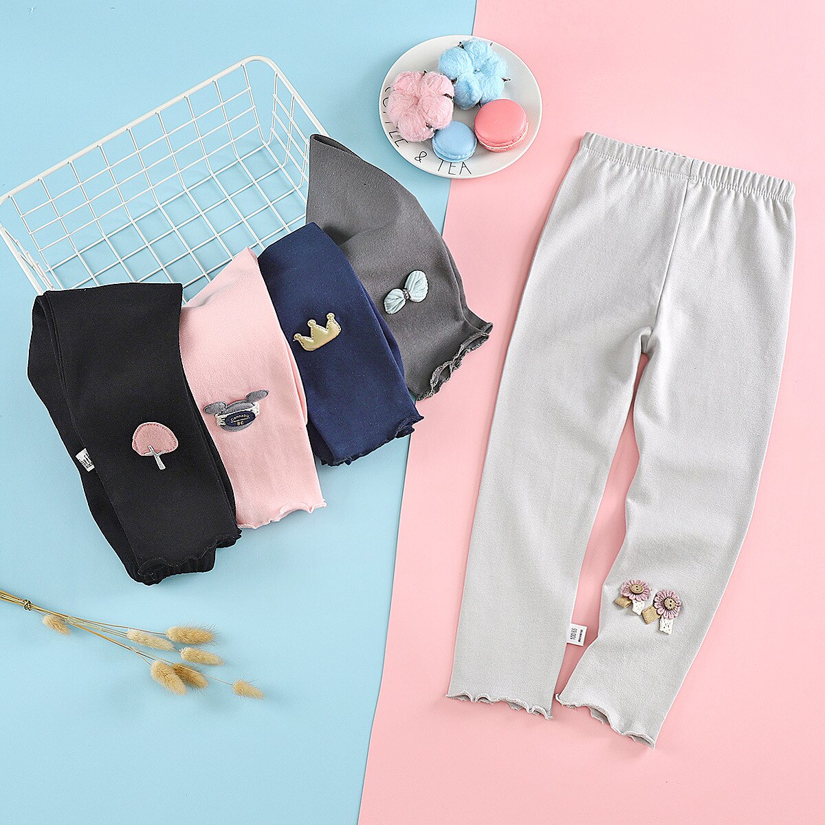 Pour filles Leggings pantalons pour Enfants Printemps Automne Style Coton Filles Stretch Pantalons Enfants Pantalons Décontractés