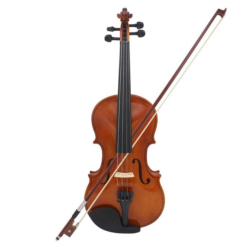 Full Size 4/4 Viool Natuurlijke Akoestische Massief Houten Viool Fiddle Voor Beginner Met Case Rosin