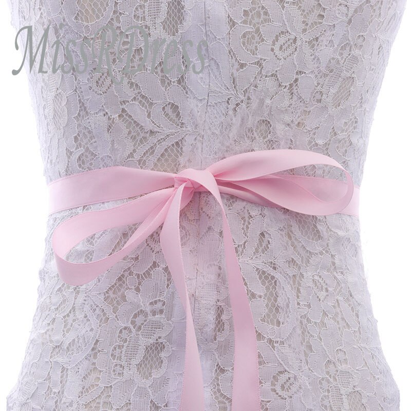 Missrdress Steentjes Wedding Riem Sash Hand Kralen Bridal Belt Rose Gold Crystal Bridal Sash Voor Wedding Party Jurken JK827: pink
