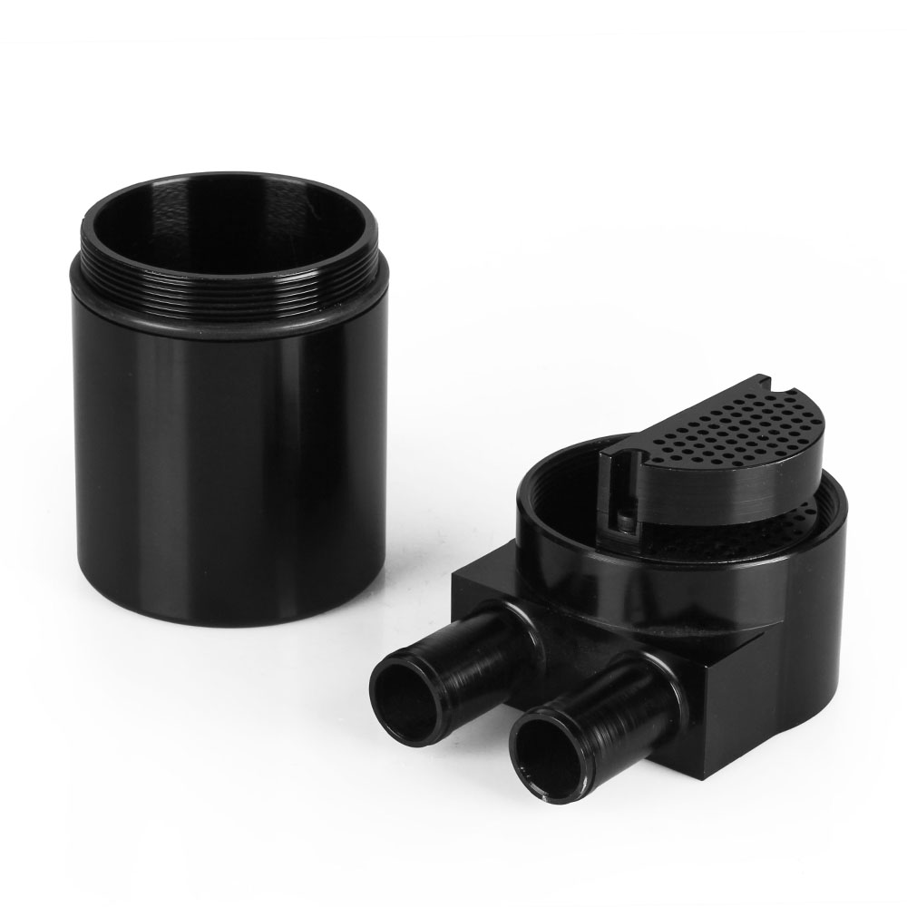 RASTP-Black Baffle Oil Catch Can Tank With Radiator Silicone Hose for BMW F30 F32 F36 320i 328i N26 Engine RS-OCC017